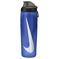 Nike Refuel Locking Lid Bottiglia per Bere Game Royal/Black/Silver Iridescent 709 ml