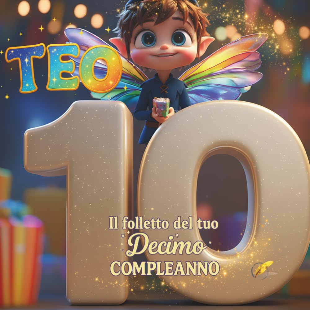 TEO, IL FOLLETTO DEL TUO DECIMO COMPLEANNO: Libro personalizzabile per compleanno bambino e bambina di 10 anni | Libro dei ricordi bambini| Idea originale regalo decimo compleanno