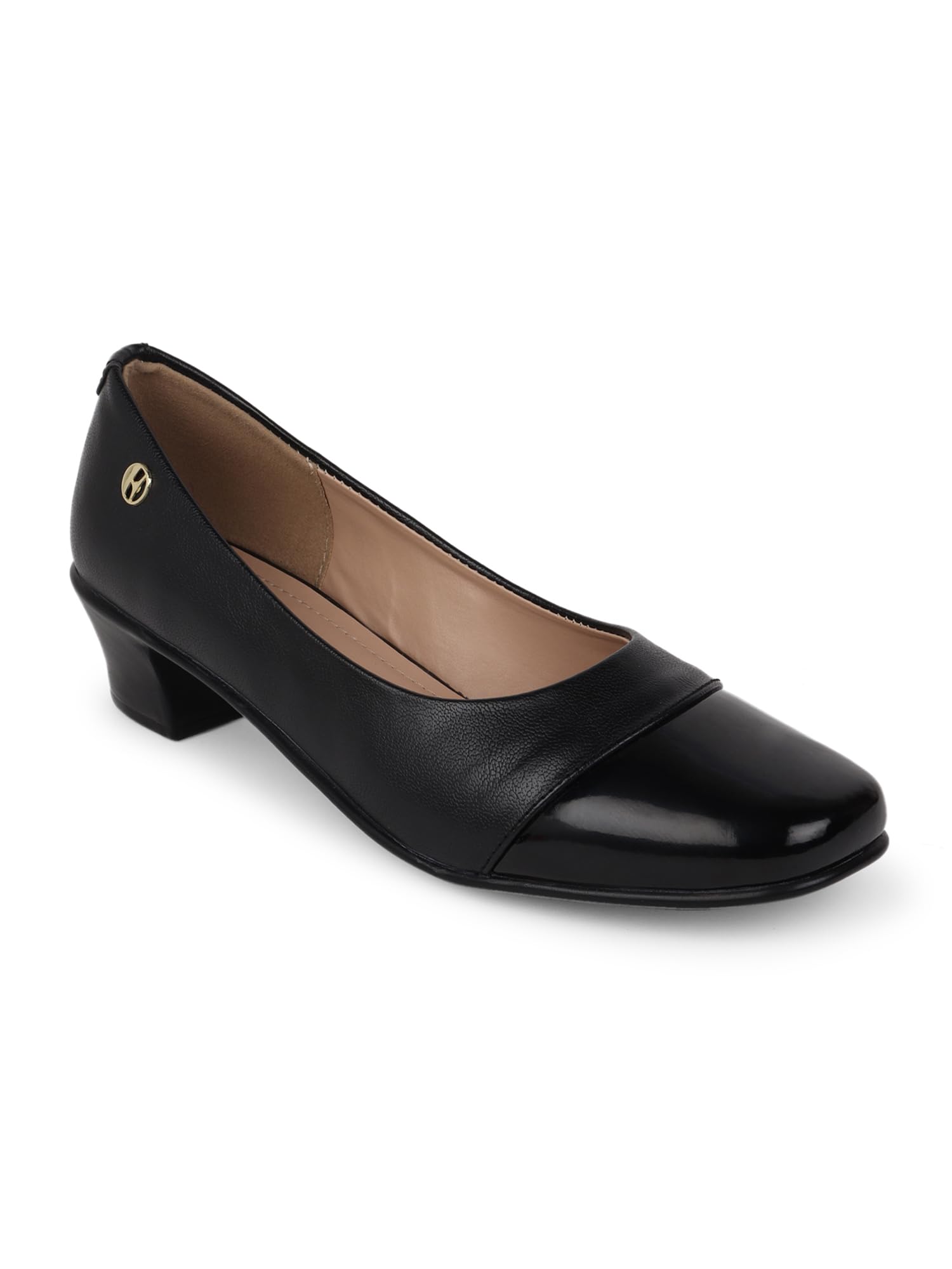 Women Elegant Patent Block Heel Pumps-image-45