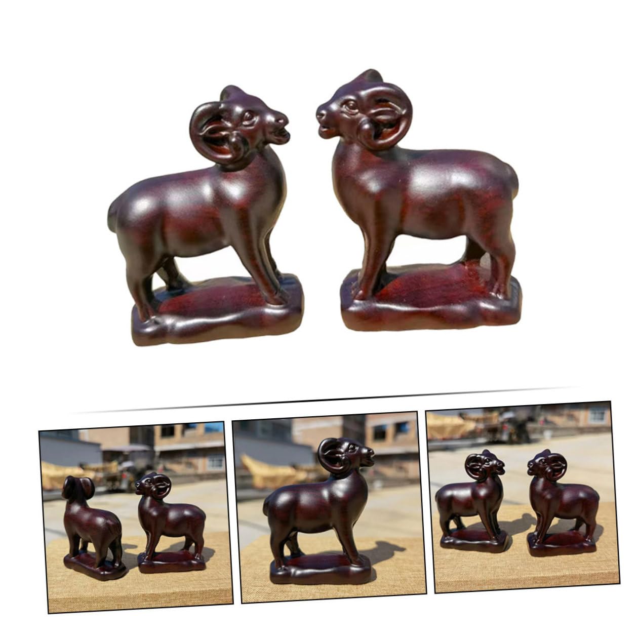 Toddmomy 8pezzi Scultura Di Capra Ornamento Decorativo Per Casa e Ufficio Statua Artistica Di Capra Unico Per Appassionati Di Arte e Design Interni
