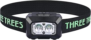 LED Headlamp,Frontal Rechargeable Headlamp,Whie/Blue/Red Light Bright 1000 Lumen Headlight w/Motion Sensor,Waterproof Adjustable Lightweight Head Lamp for Fishing,Camping,Cycling,Running