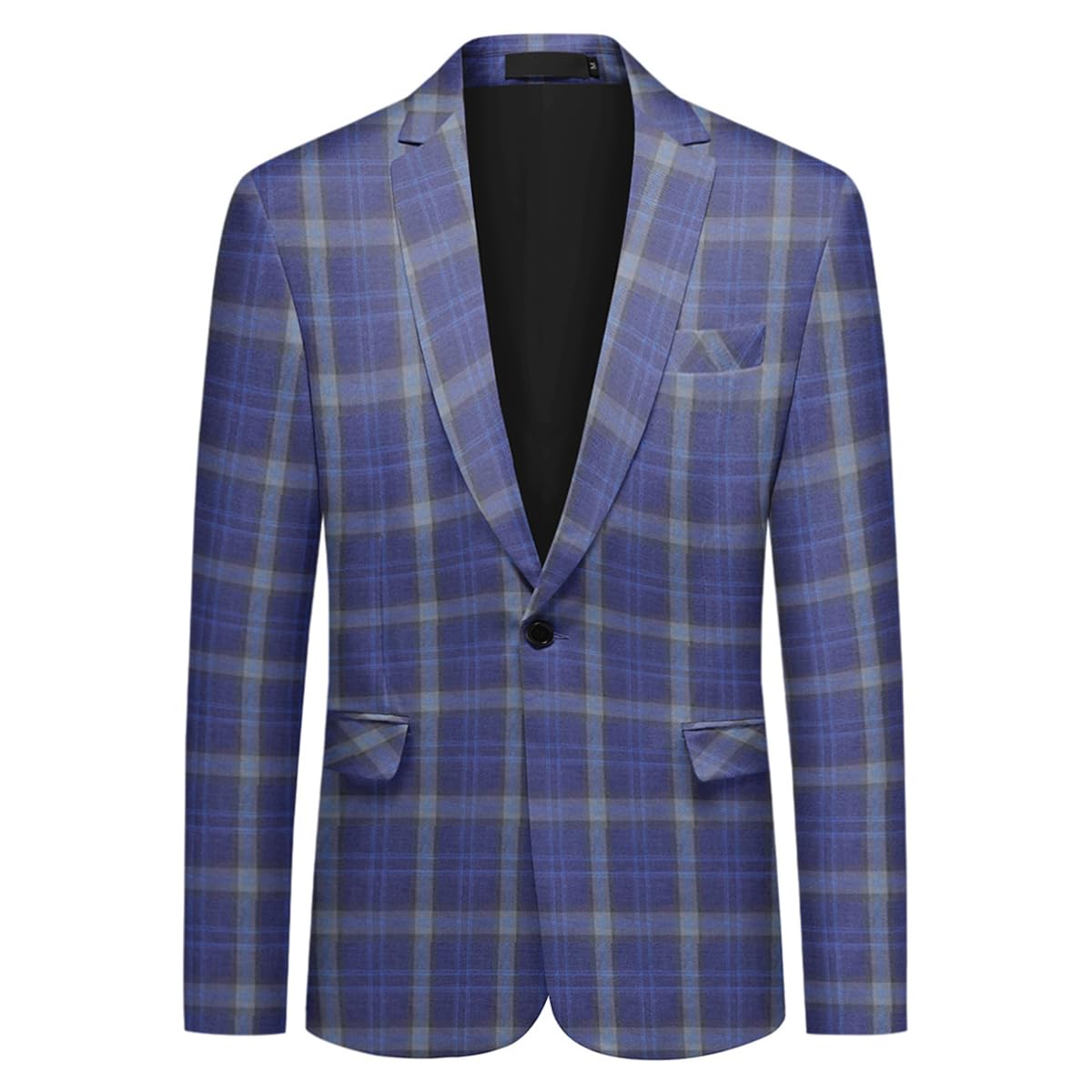 Allthemen Męska marynarka w kratkę, krój slim fit, elegancka marynarka, nowoczesny krój, na wesele