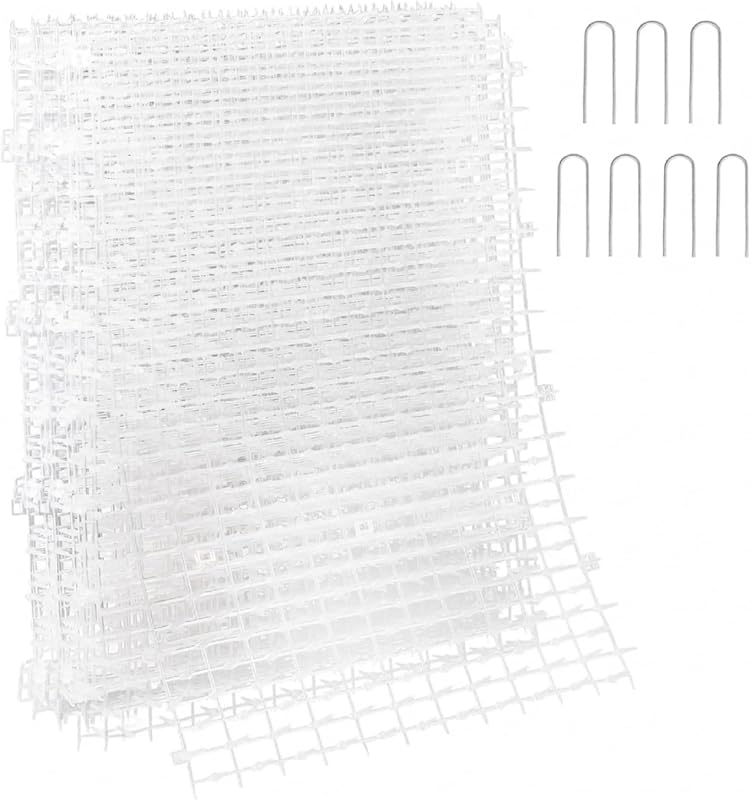 Tapete Repelente para Gatos POMEAT em Plástico PP com Estacas, 40,64 x 30,48 cm, Pacote com 10