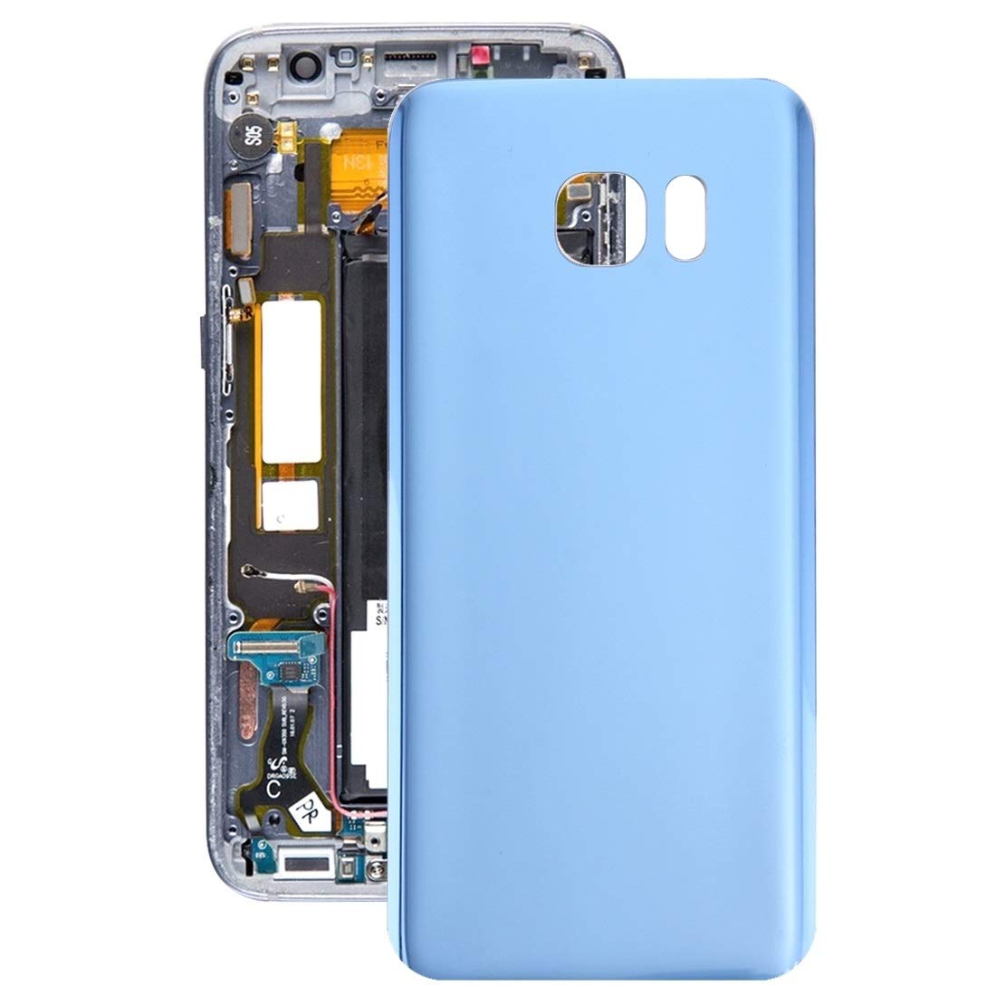 Jngvhbc Battery Back Cover for Galaxy S7 Edge / G935 (Black) (Color : Blue)