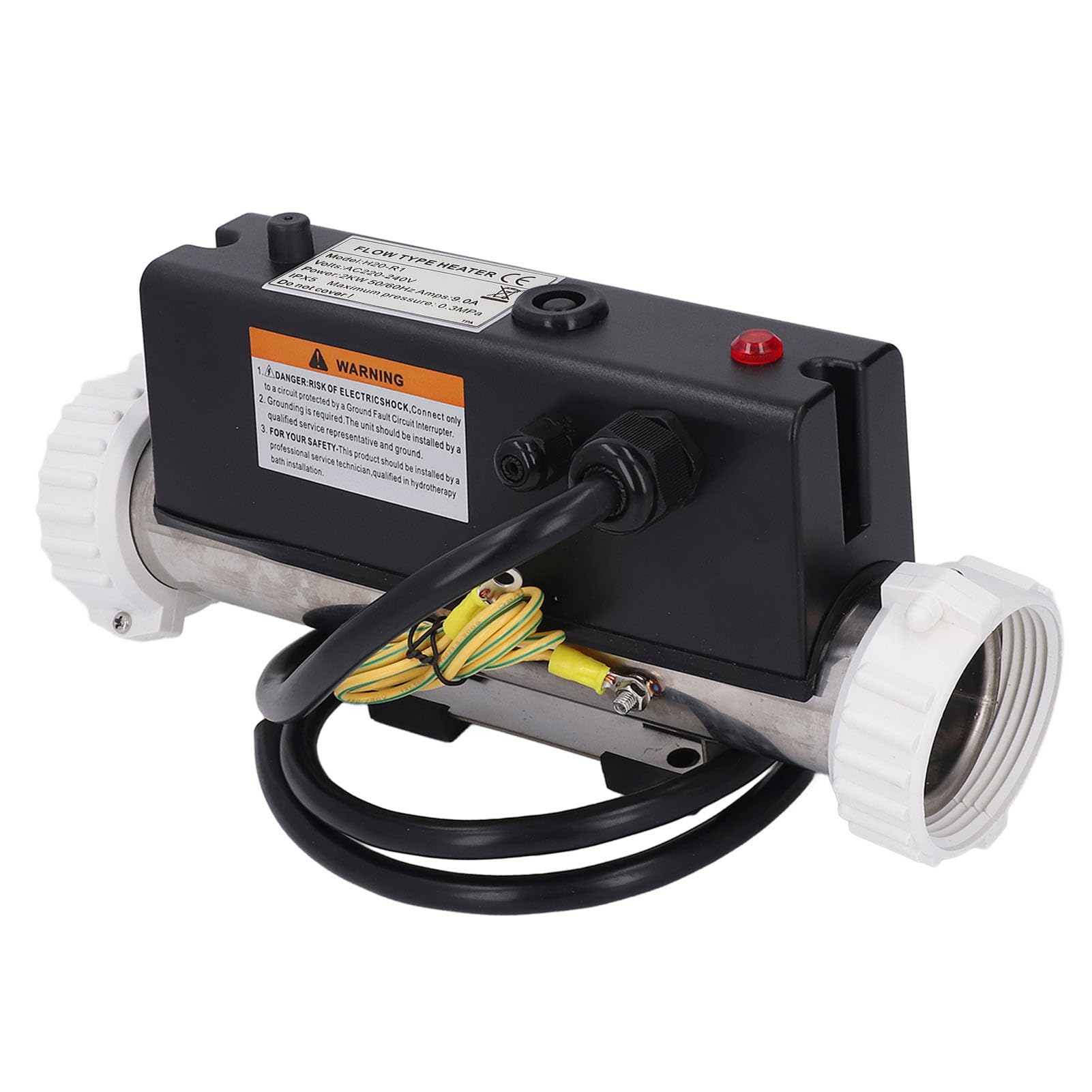 Elektryczny Podgrzewacz Wanny z Hydromasażem Termostat Wody Podgrzewacz Basenu Termostat Basenowy Przewodowa Automatyczna Kontrola Temperatury Przełącznik Ciśnieniowy Złą (2KW)