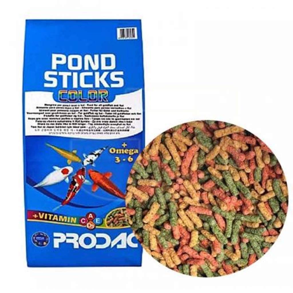 Prodac Pond Color Stick MANGIME 5 kg + 2.5 Carpe Koi Pesci Rossi
