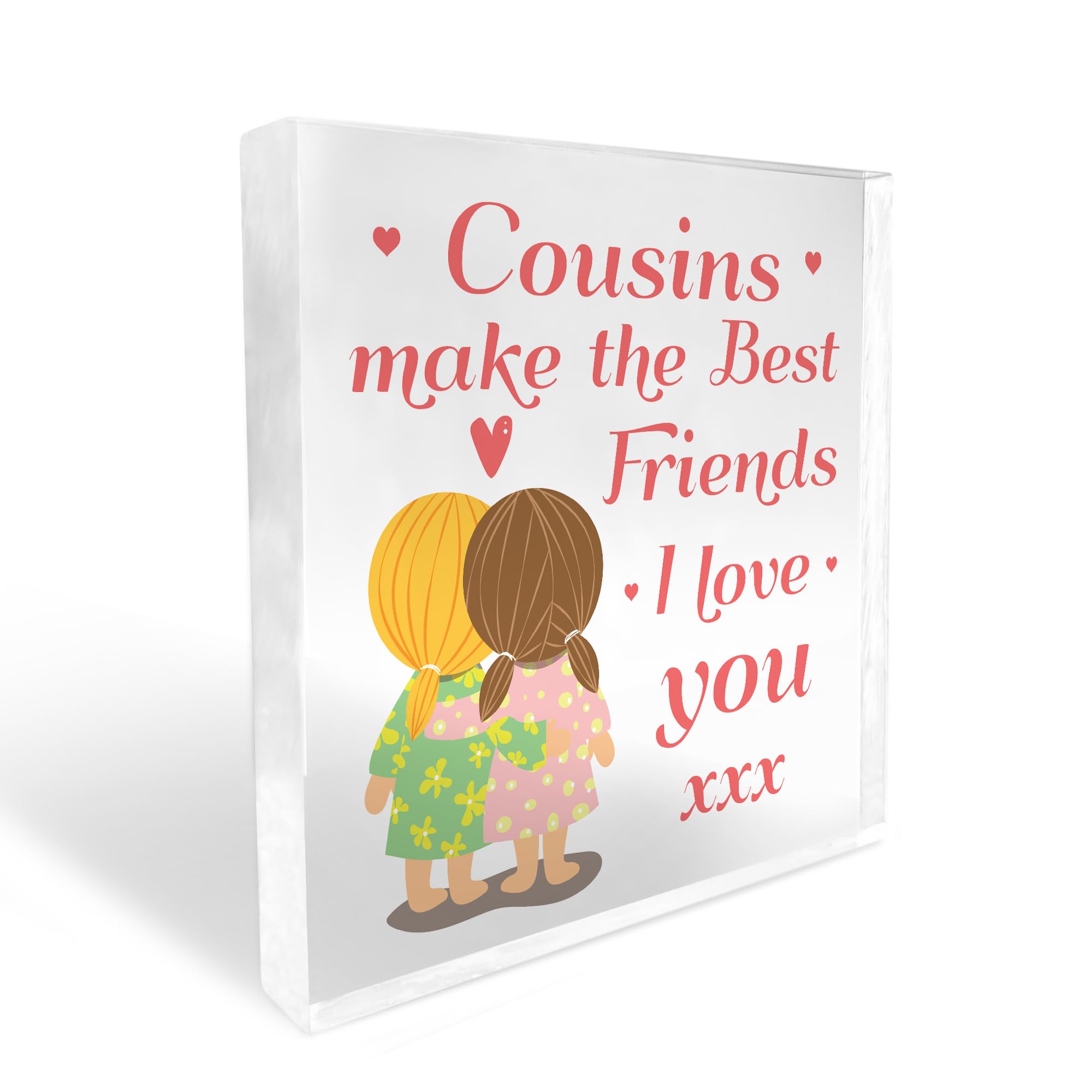 Red Ocean Cousin Gifts For Christmas Birthday Acrylic Block Best Friend Gift Best Cousin Gifts For Him Her Keepsake