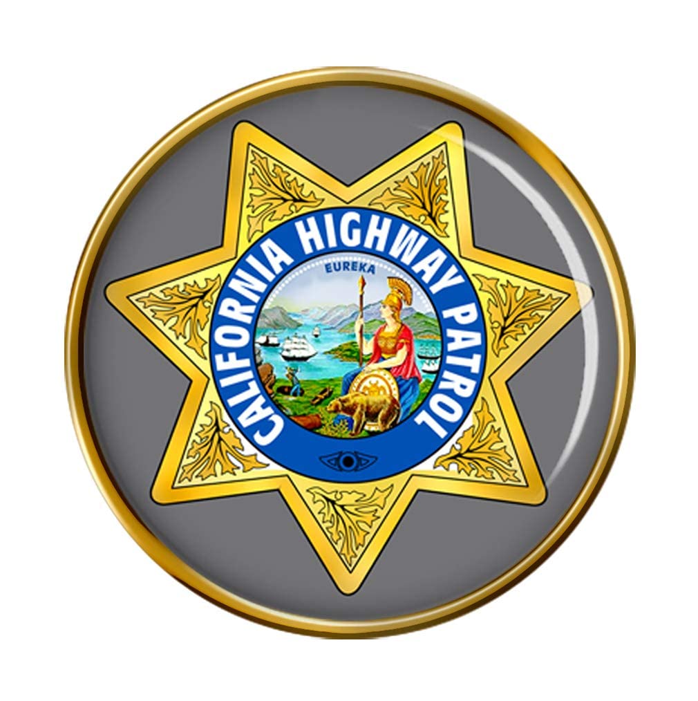 Giftshop Uk Men's Gold California Highway Patrol Pin Badge