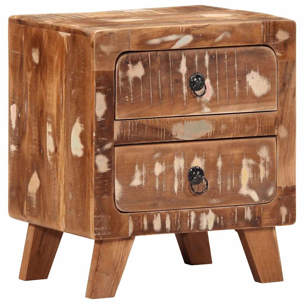 SXZenSpace 4104513 Bedside Cabinet 40x32x46 cm Solid Wood Reclaimed Bedroom Cabinet,Storage Nightstand Side Table