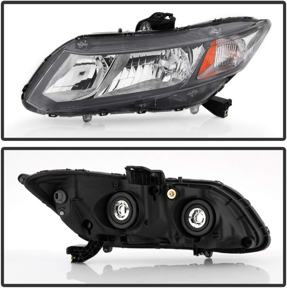 ACANII - For 2012-2015 Honda Civic Sedan 12-13 Coupe Hadlights Headlamps Assembly Front Pair Set Driver & Passenger Side