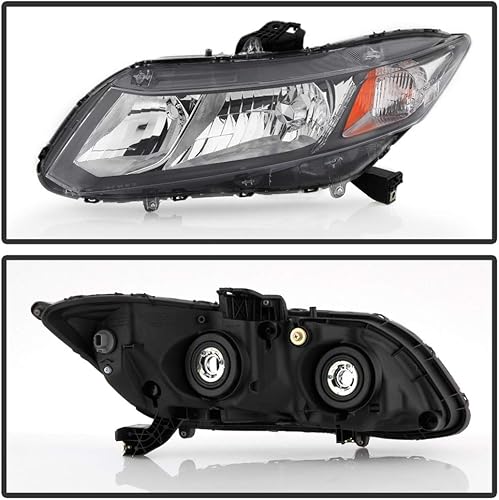 Miniatura 2 de ACANII - Para Honda Civic Sedan 12-13 Coupé 2012-2015 Conjunto de faros delanteros para lado del conductor y del pasajero