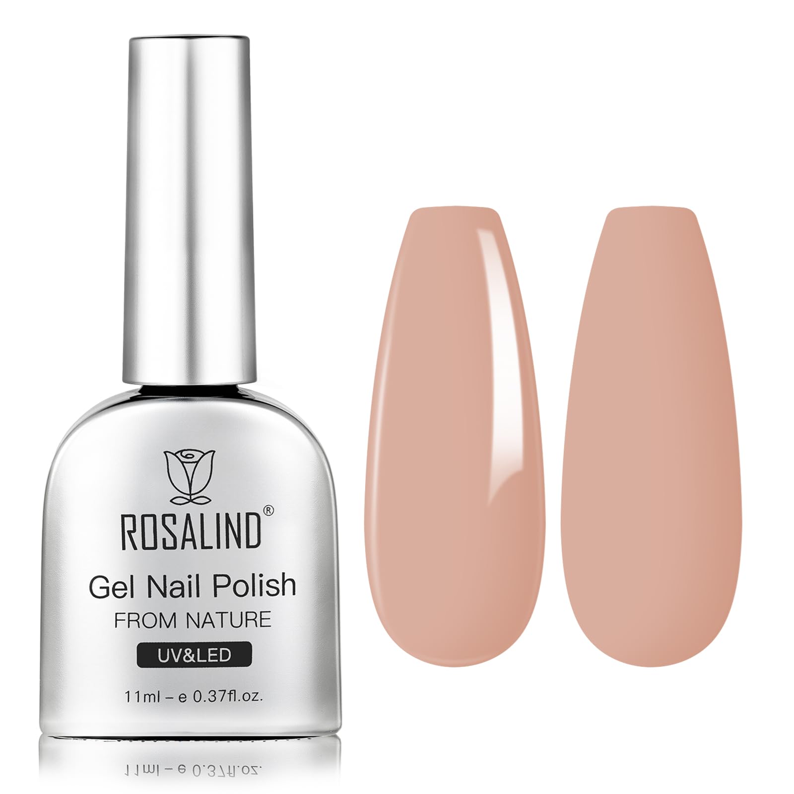 ROSALIND Semi-Permanent Nail Polish, 12 ml Yellow Semi-Permanent Nail Polish, UV/LED Soak Off Spring Summer Nail Polish for DIY Manicure — view 15