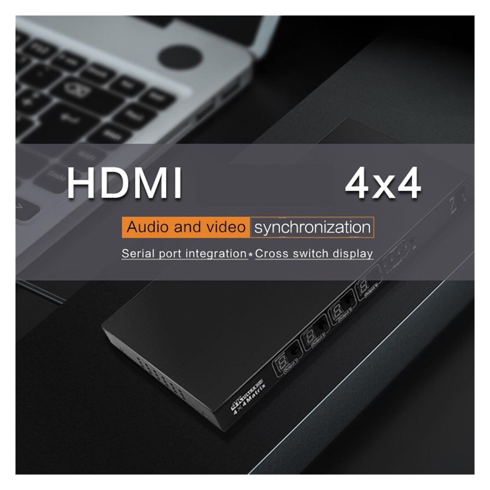 Switch 4K 4x4 4x2 2x2 Matrice multicanale Selettore distributore Video con Interruttore Porta IR Com per Lo Streaming di Giochi e la Registrazione Multi-Sorgente