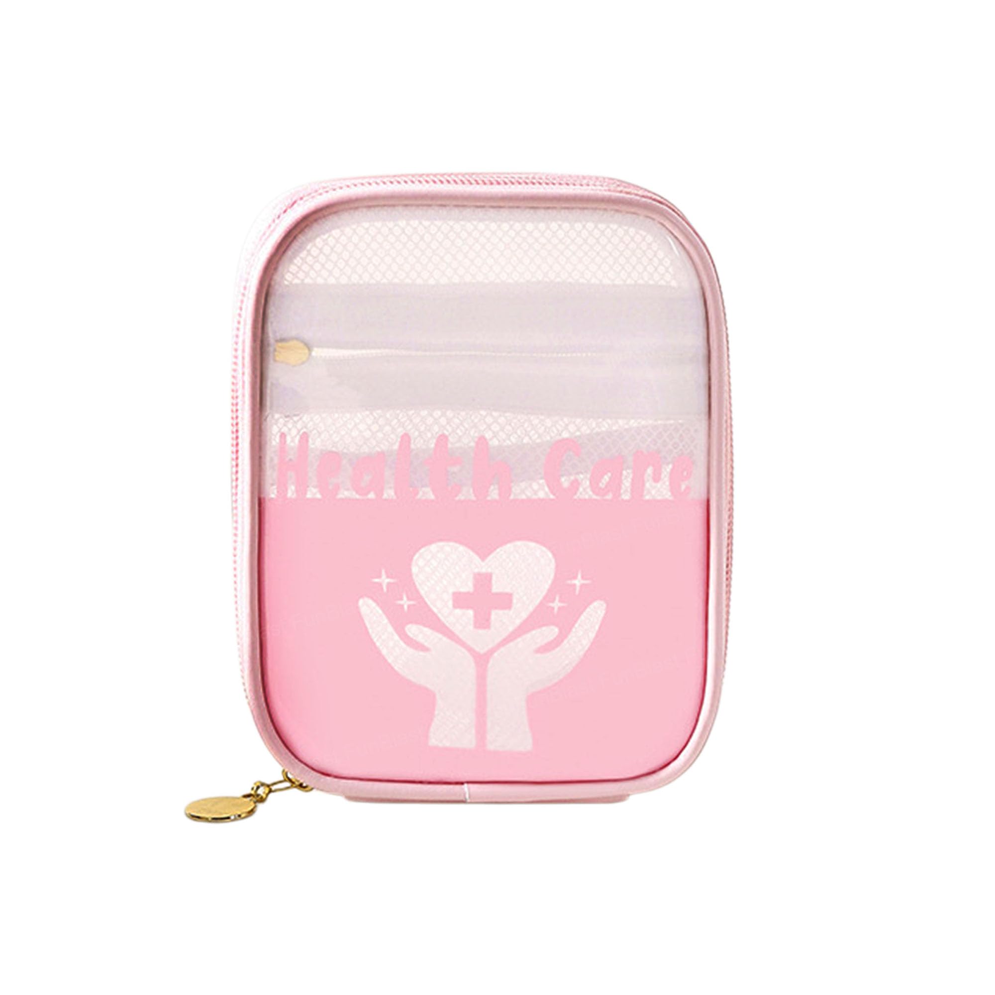 FunBlast First Aid Pouch – Mini Portable Medicine Bag for Travel, Medicine Storage Bag, Cute Pill Organizer, Zippered Medicines Bag for School, Travel, Camping (Pink)-image-9
