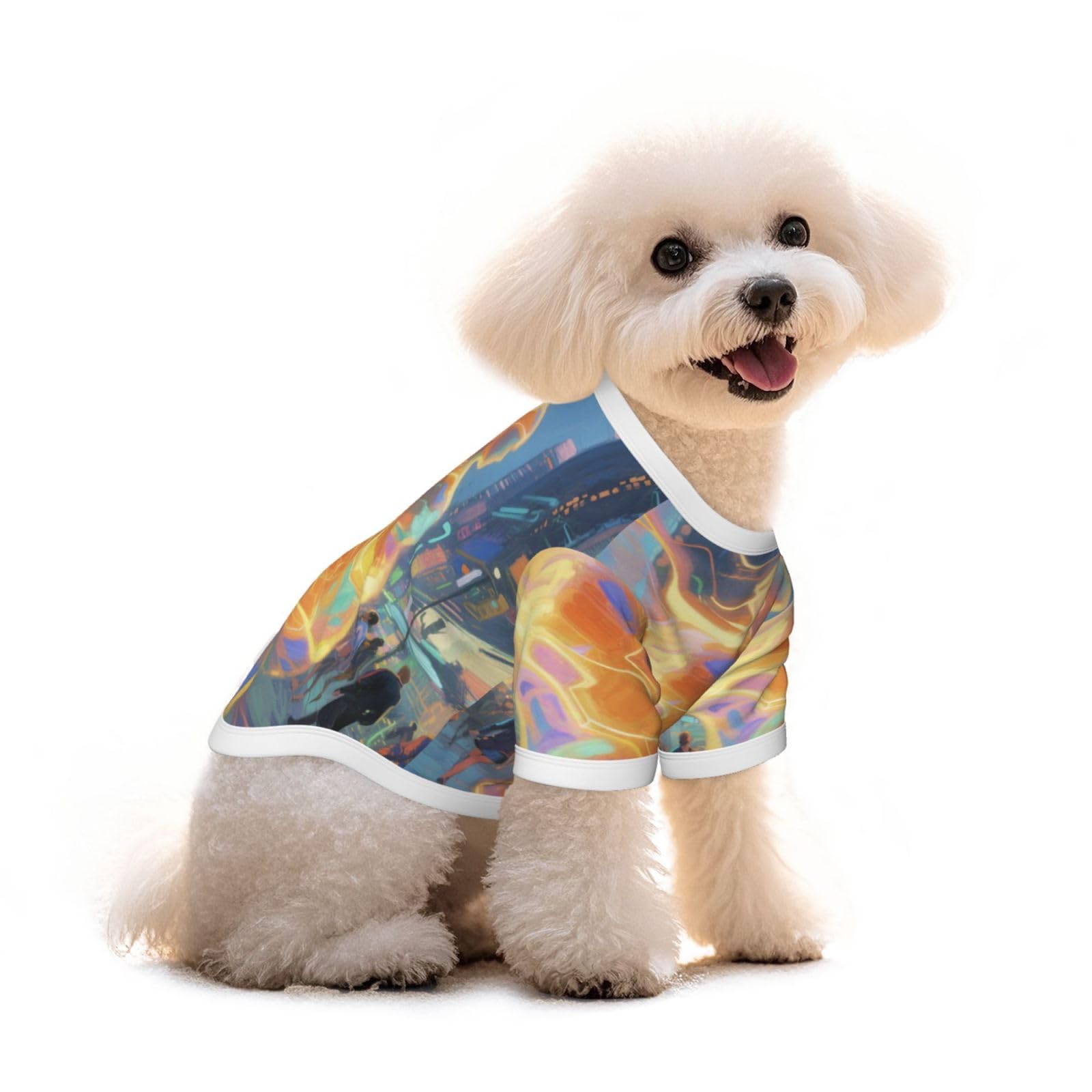 T-shirt pour chien extensible pour apaiser la peau des chiots