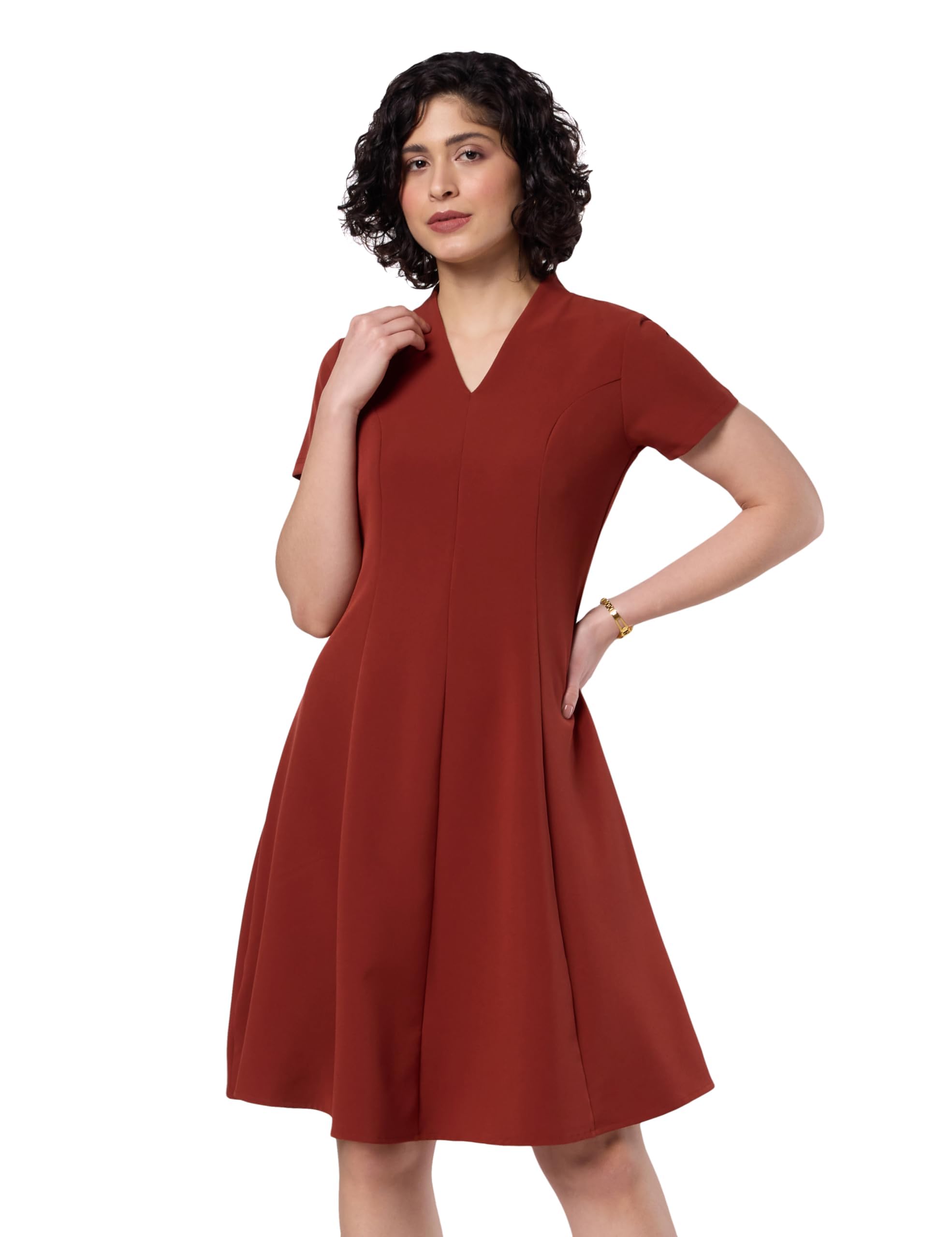 symbol premium Women's A-Line Flared Dress (Knee Length | Desk-to-Dinner) (Available in Plus Sizes)-picture-42