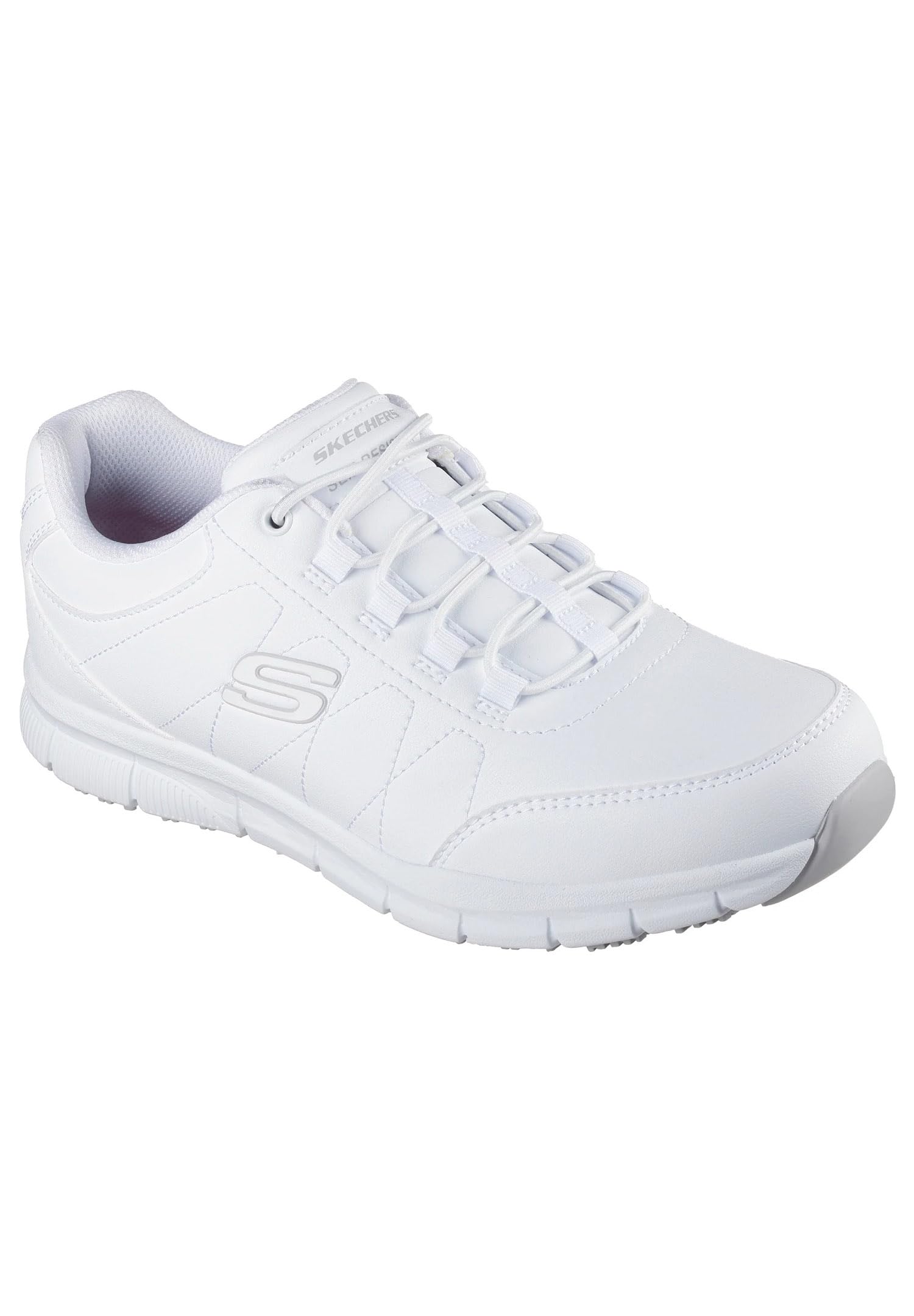 Skechers Men's Nampa Osil Work Shoes, White Synthetic, 9.5 UK