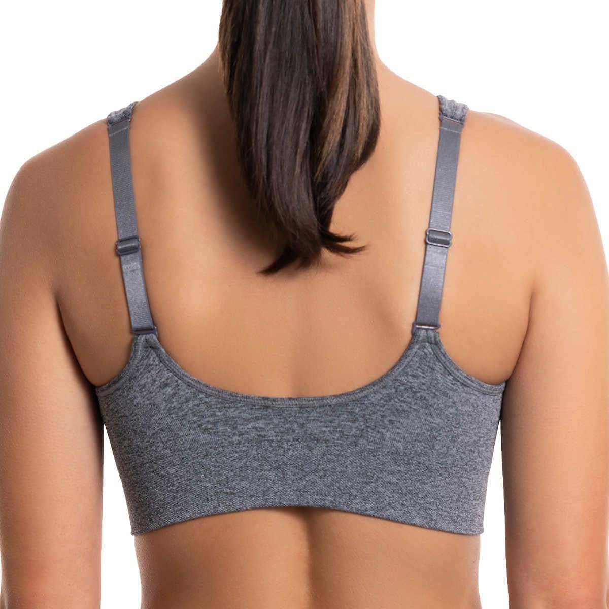 Puma Women's Performance 2 Pack Seamless Sports Bra (Black/Grey, Small)