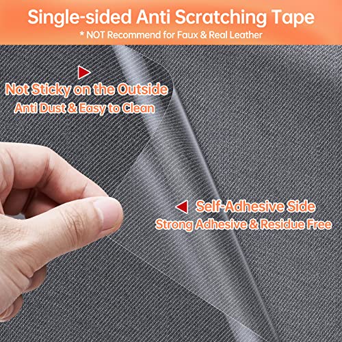 Cohaha Furniture Protectors From Cats Scratch, Single Sided Cat Scratch Deterrent, Cat Scratch Furniture Protector Training Tape, Clear Anti Couch Scratch (4-Pack + 30 Tapes) #TOP2