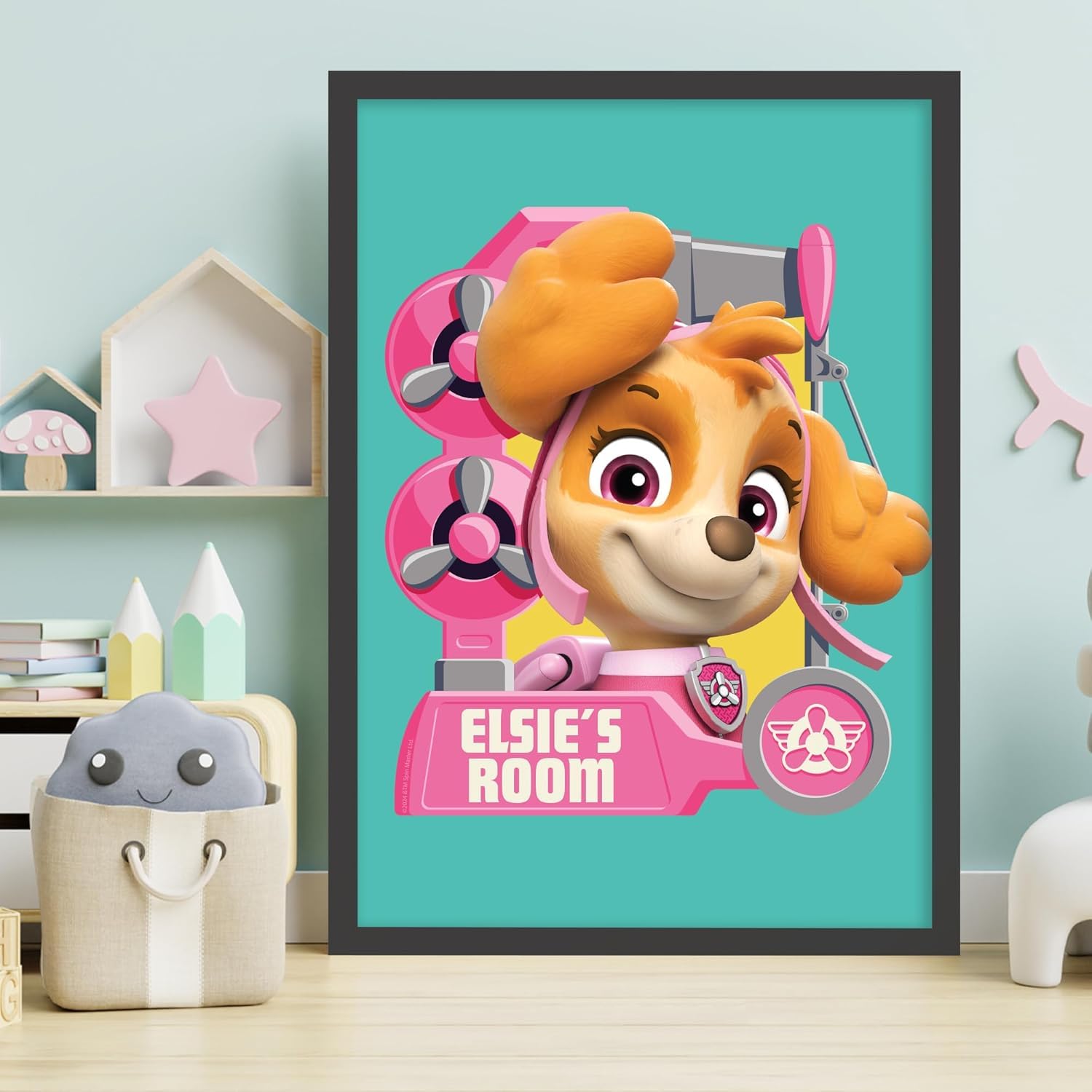Themed Paw Patrol Print - Skye Graphic Personalised Poster Wall Art (21cm x 29.7cm - A4)