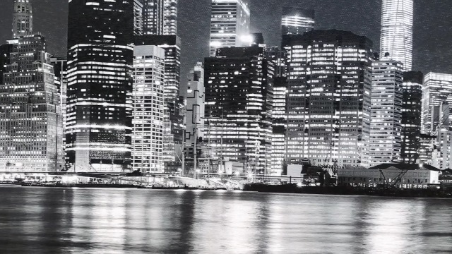 Black and White \"New York City\" ニューヨーク　額 New York black and white photography vintage art frame