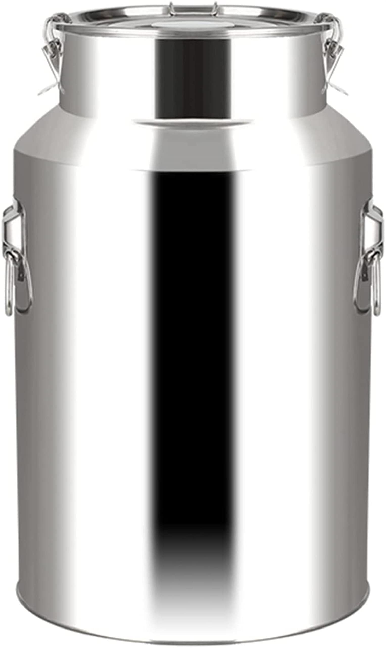 WOTZOV Milk Bucket - Stainless Steel Milk Can Tote Jug With Sealed Lid & Handle For Milk/Wine Liquid Storage, Anti-Leak Ring Lock Easy To Open Use,64L,68L，88L