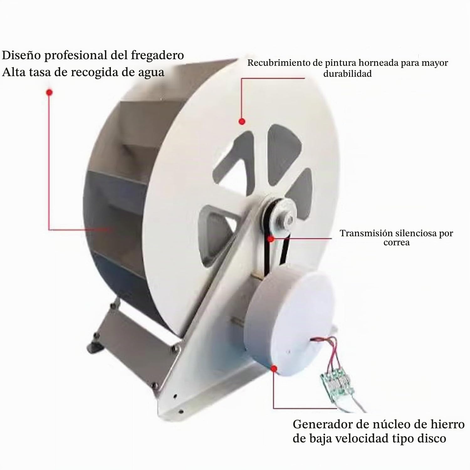 Generador de turbina hidroeléctrica,Rueda hidráulica,Central hidroeléctrica,Generación de energía Tipo Disco de Baja Velocidad,Rueda hidráulica y eólica al Aire Libre,100W