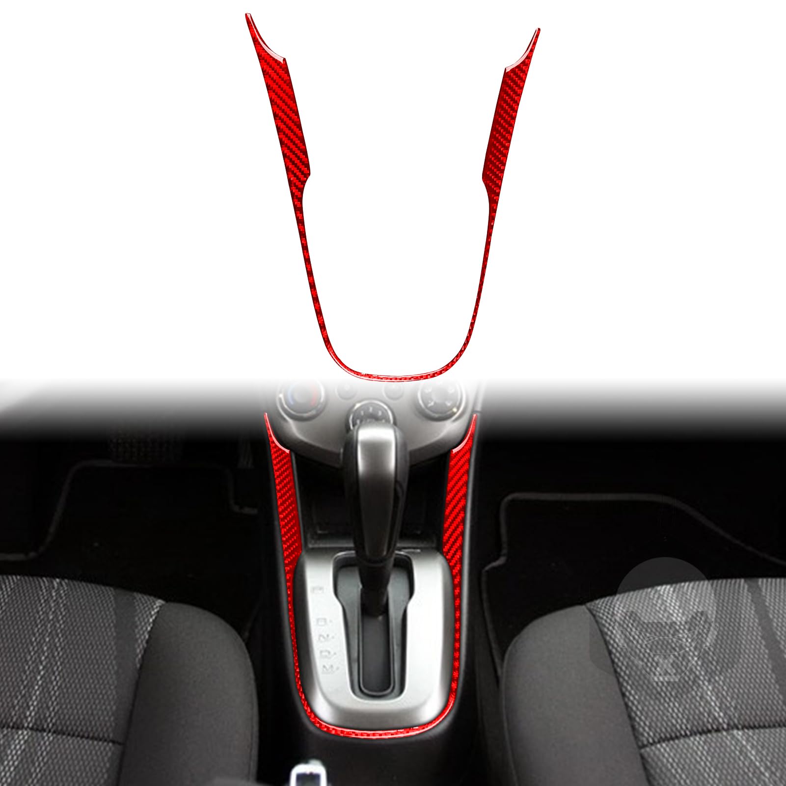 Carbon Fiber Gear Shift Panel Trim Kit – Toyota Camry 2012-2014 – 10pc Black Stripe Cover - View #5