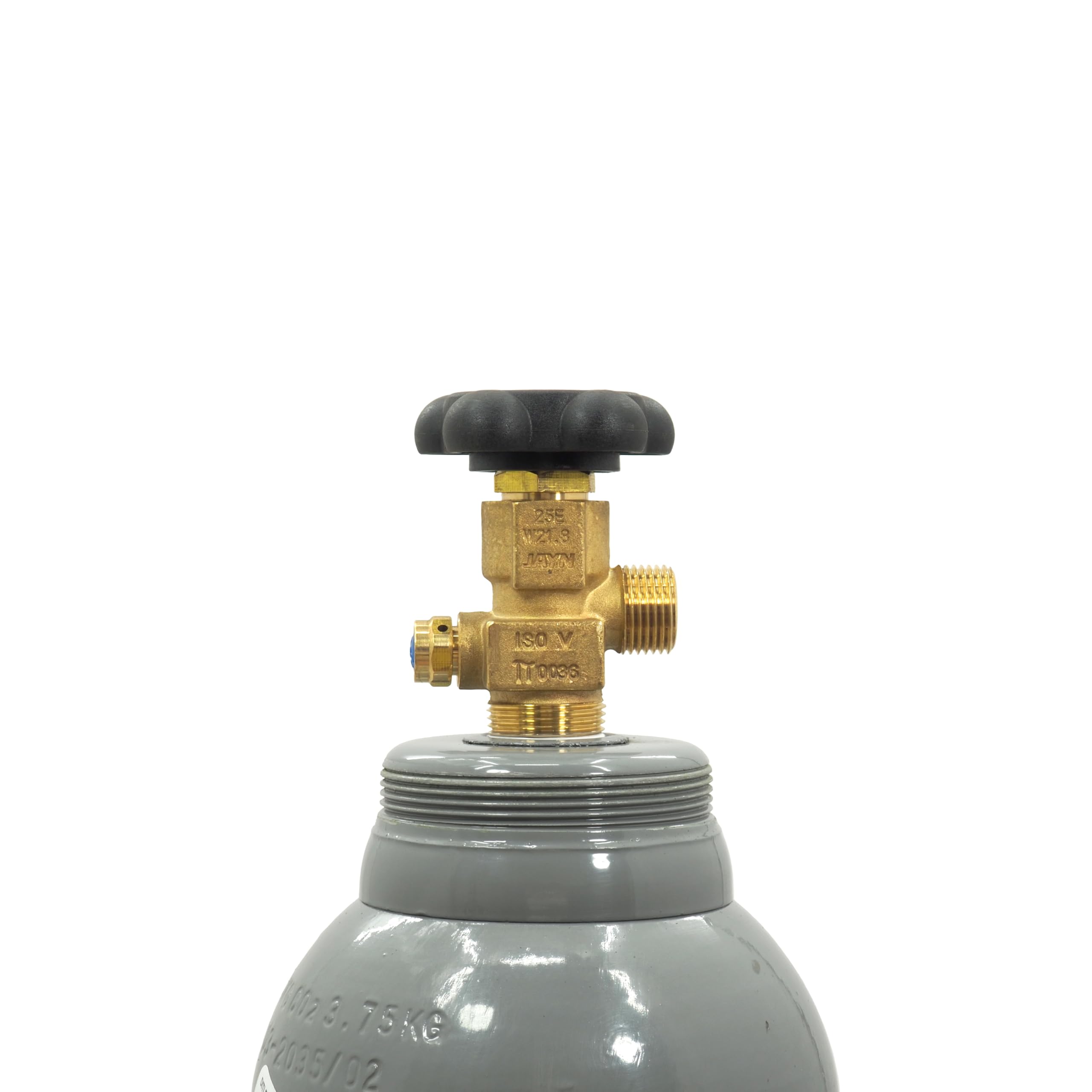 Bombona de gas CO2 de 3,7 kg (5 L) llena y reductor de presión de argón/CO2 – Juego: bombona de gas de protección completa + mini regulador de gas 2 manómetros para soldadora MIG MAG y acuario