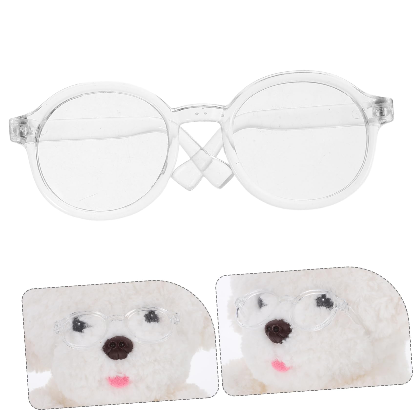NUOBESTY 20 cm Occhiali da Bambola Peluche Bambola Divertente ed Elegante Occhiali di Scena Travestimento Mini Occhiali In Plastica Design Unico Dimensioni Versatili