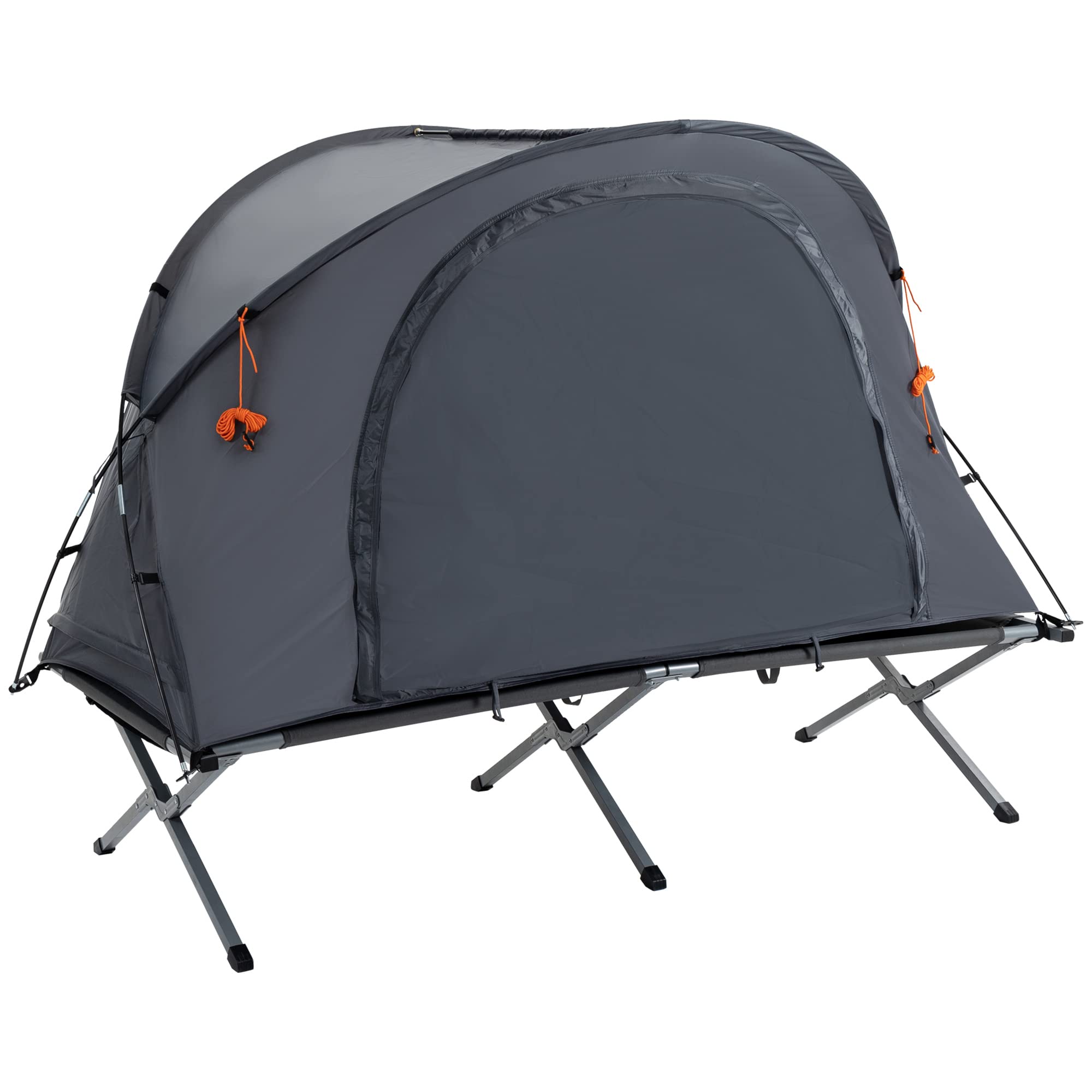 Outsunny Campingbett mit Zelt für 1 Person | Mit Luftmatratze, inkl. Tragetasche