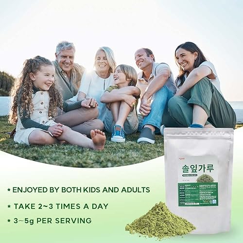 Miniatura 4 de K-Herb Aguja de pino coreano en polvo agujas de pino 100% puras cosechadas en la naturaleza de Corea, ingrediente natural del té de hierbas 10.6 oz