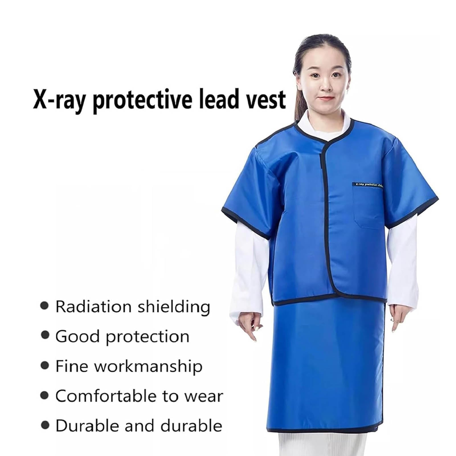 Delantal de plomo resistente a la radiación, protección contra rayos X, chaleco protector de plomo, blindaje contra rayos X, ropa de trabajo resistente a la radiación, para chequeo médico, uso mé