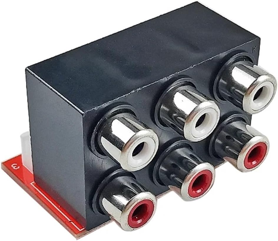 GHXAMP 2-Way Button Type Sound Source Switching Board Signal Input not Common-Ground Mechanical Switch Type (No Power Needed)