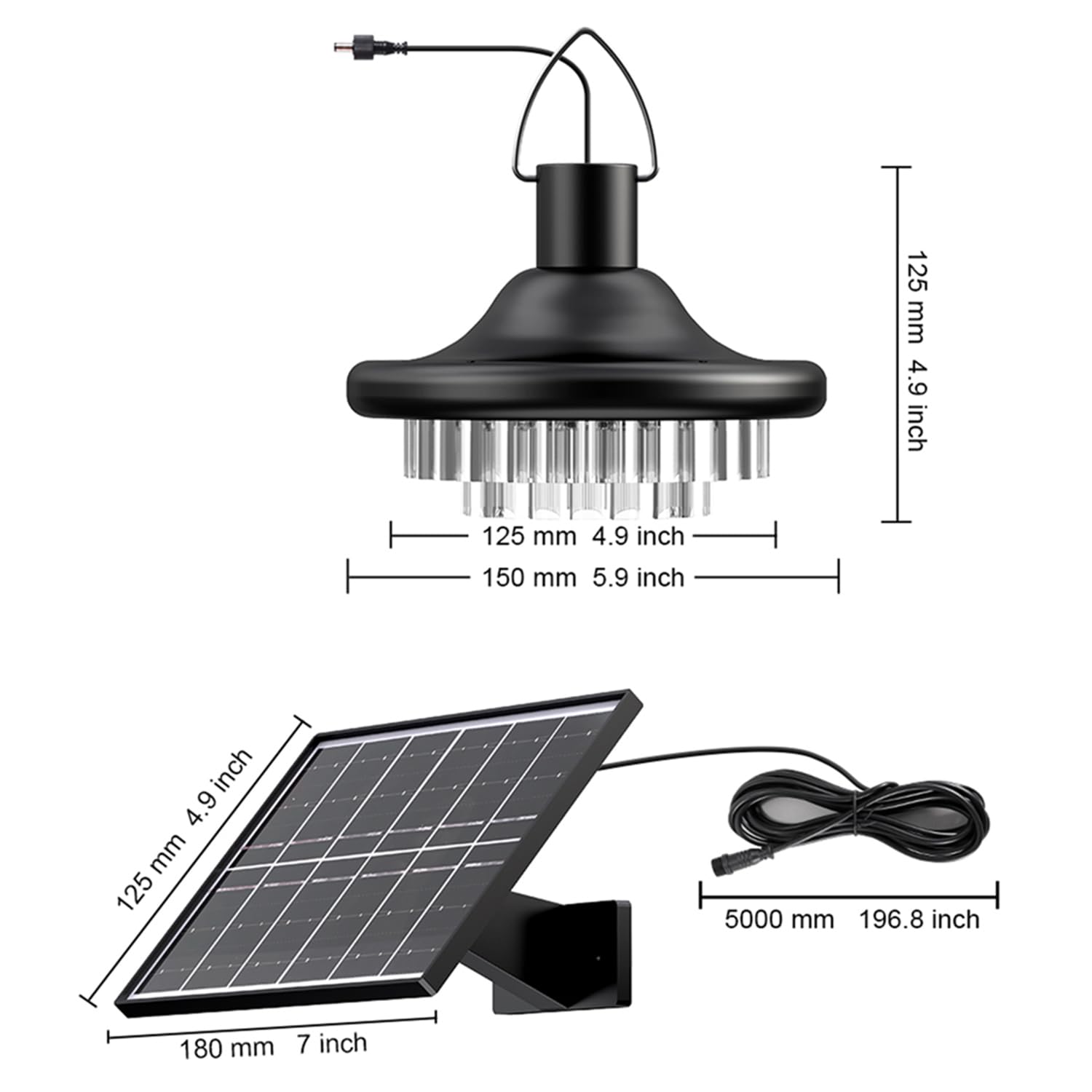 ABZXT Luce solare esterna con sensore di movimento automatico dal tramonto all'alba IP65 impermeabile 3 modalità di lavoro per patio, fienile, giardino, vialetto, cortile, prato, balcone, pollaio