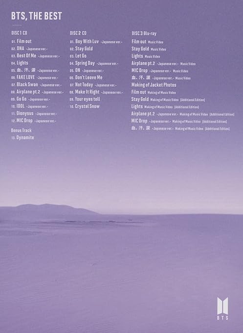 Bts The Best Version A 2cd Blu Ray Region A Amazon Com Music