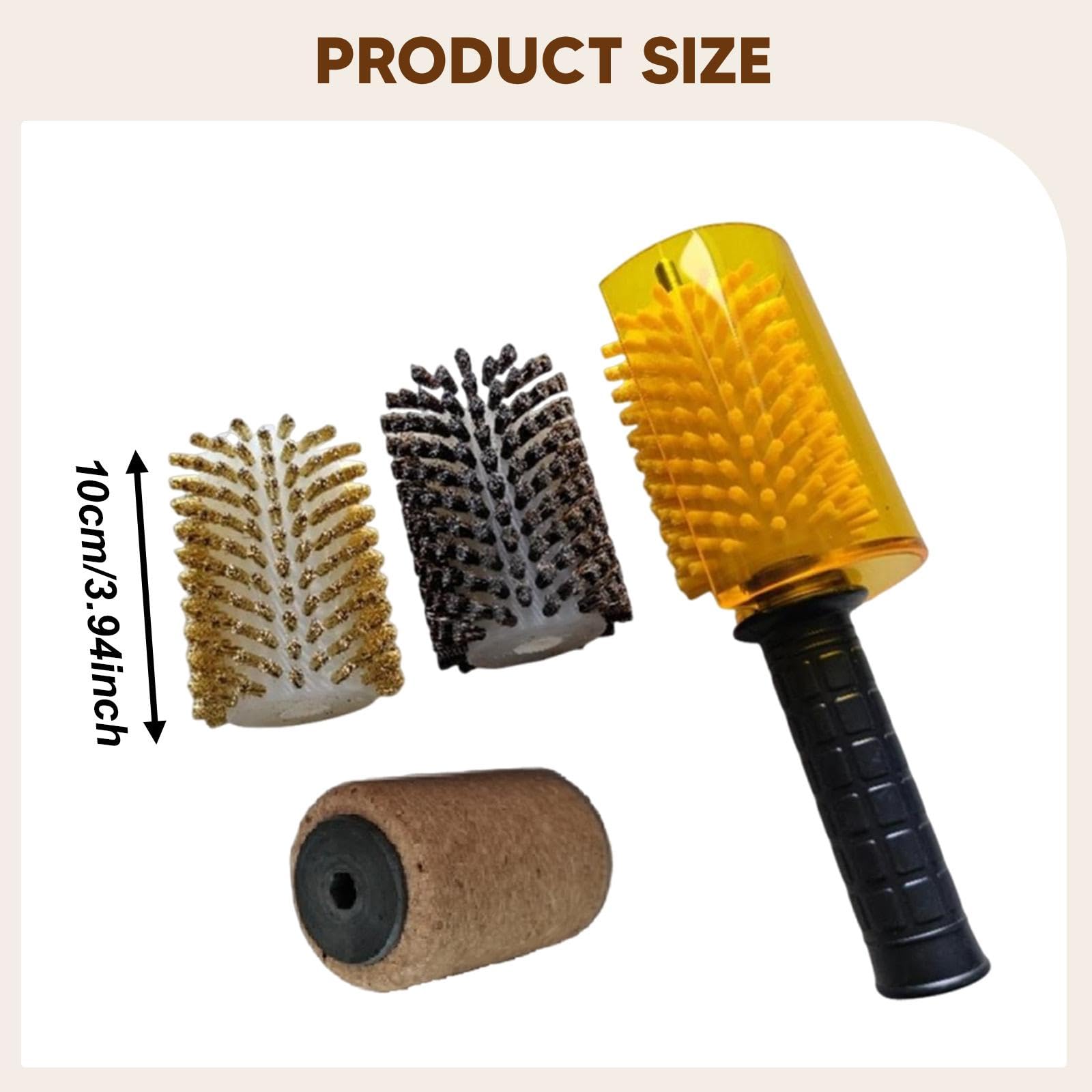 perfk Kit de cepillos para Cera de esquí, Nailon, latón, Crin de Caballo, Corcho, Mantenimiento de Snowboard, Limpieza, Cepillo rotatorio eléctrico,