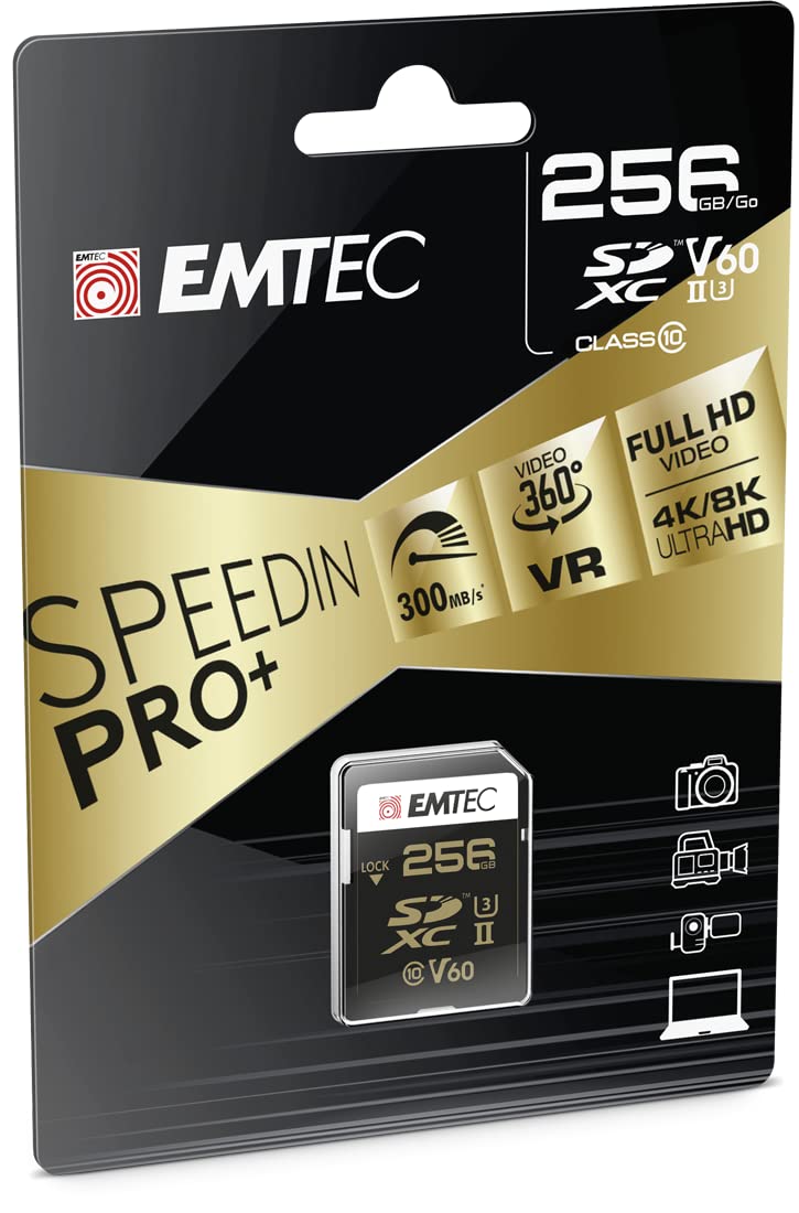 Emtec ECMSD256GUHS2V60 mémoire flash 256 Go SDXC UHS-II Classe 2
