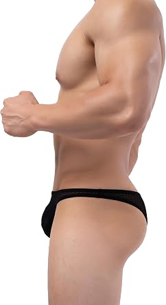 iKingsky Men's Cheeky Briefs See Through Bugle Bikini Underwear Lace Brazilian Back Under Panties for Men
