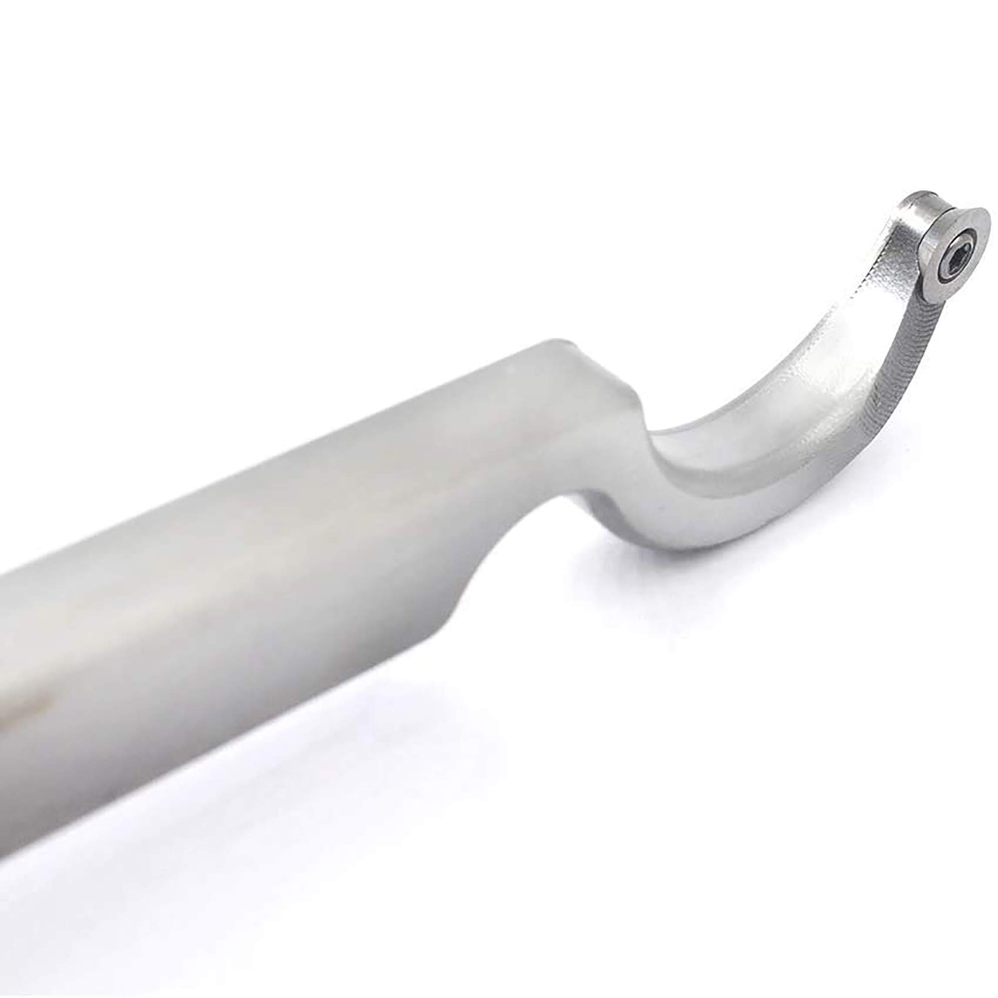 Utensili per Tornio Legno Utensile con Punta per Tornio a Collo di Cigno più Cavo con Inserto in Metallo Duro Rotondo da 12 Mm per Hobbista del Legno O Fai-da-Te