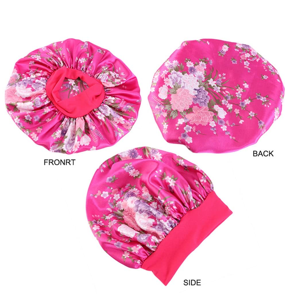 HODAGES 36cm Hair Styling Cap Ajustar Satinado Sólido Cuidado del Cabello Mujeres Night Sleep Hat Silk Head Wrap (Color : E, Size : One Size) (G One Size)