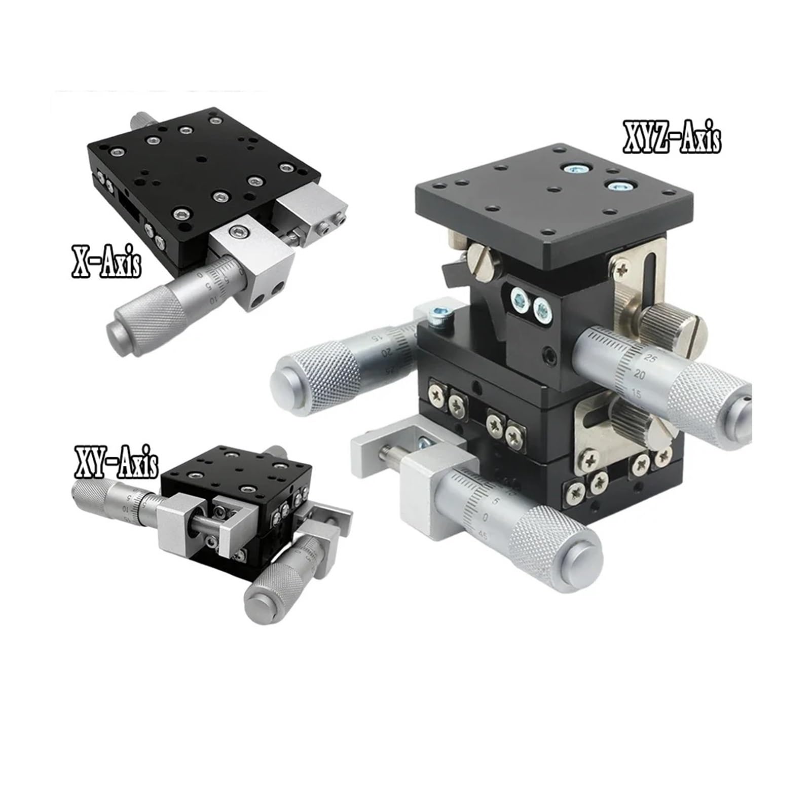 Tavolino micrometrico Mi/Ni Spostamento X/XY/ 40mm 60mm 90mm per apparecchiature ottiche (Z-,60mm)