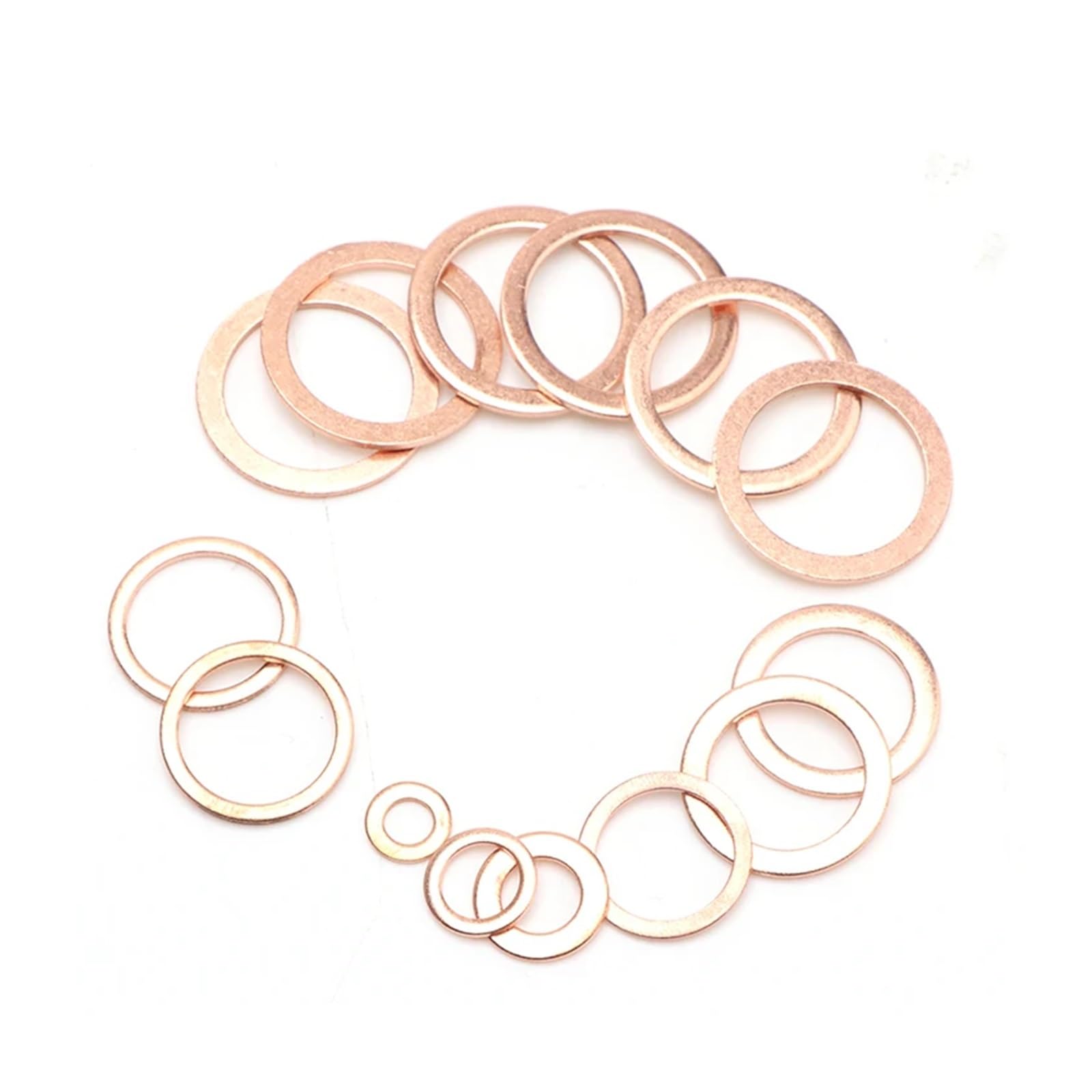 Arandelas de latón Arandelas de cobre 20 piezas M5 M6 M8 M10 M12 M14 M16 M18 M20 M22 Arandela de cobre sólido cuña de anillo Junta anillos sello espaciador liso arandelas sujetador(10X18X1)