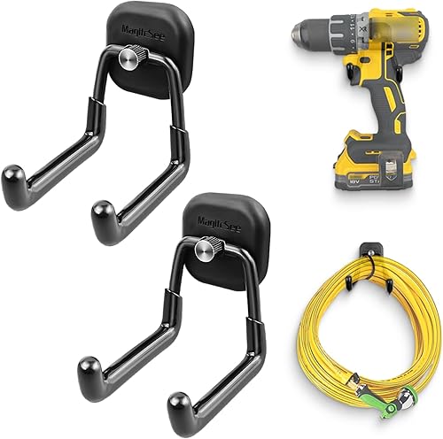 2 ganchos magnéticos grandes y resistentes con doble punta, ajuste universal para interiores y exteriores, ganchos organizadores de imanes fuertes