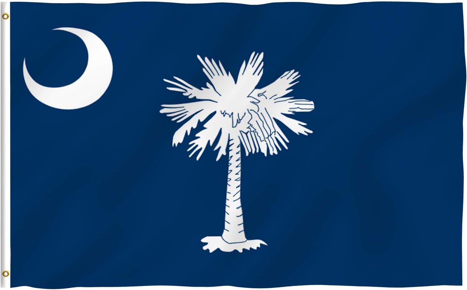 Anley Fly Breeze 3x5 Foot South Carolina State Polyester Flag - Vivid Color and Fade proof - Canvas Header and Double Stitched - South Carolina SC Flags with Brass Grommets 3 X 5 Ft