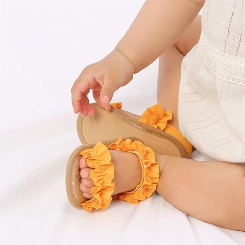 Miniatura 2 de COSANKIM Sandalias de verano para bebés y niñas con suela suave de flores, zapatos de vestir para cuna, recién nacidos, para recién nacidos, para