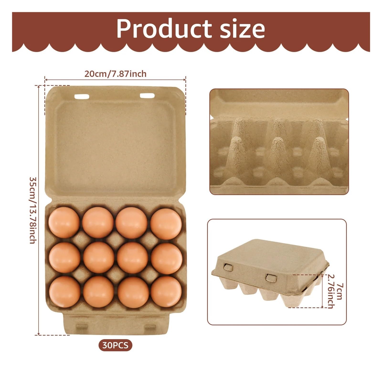 Cartón De Huevos, Caja De Almacenamiento De Huevos Multiusos for El Hogar