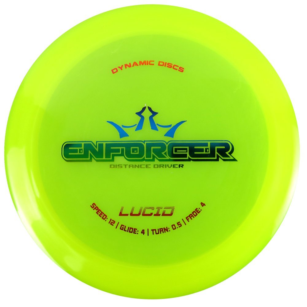 Dynamic Discs Lucid Enforcer Distance Driver Disc Golf - Predictable, Versatile, Overstable - Colors May Vary