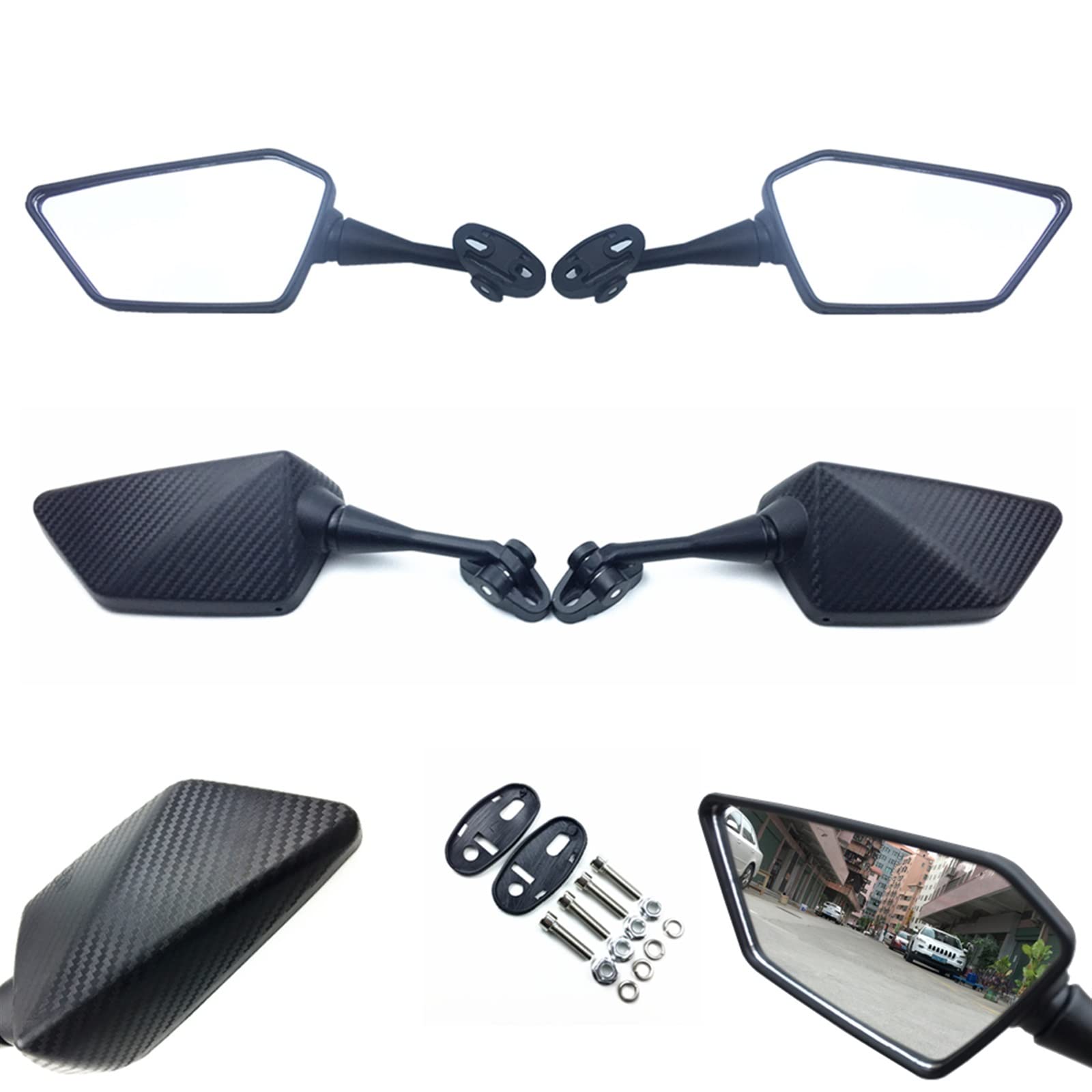 Per Ya.ma.ha Per YZF R1 R6 R25 R15 R125 R3 R1S R1M FZ6R Specchietto Retrovisore Moto Racing Sport Bike Specchi Retrovisori Laterali Specchietti Manubrio