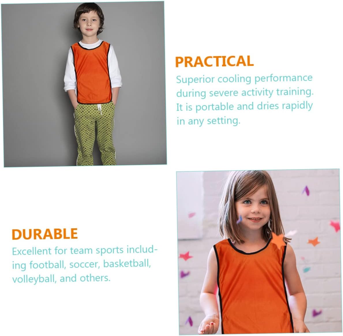 Healifty 12Pcs Soccer Training Vests Multi Function Breathable Team Practice Pinnies with Elastic Straps for Outdoor Sports Football Basketball Volleyball